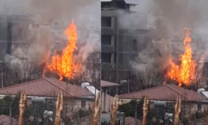 Video/ Përfshihen nga flakët dy banesa në Elbasan, ja si nisi zjarri