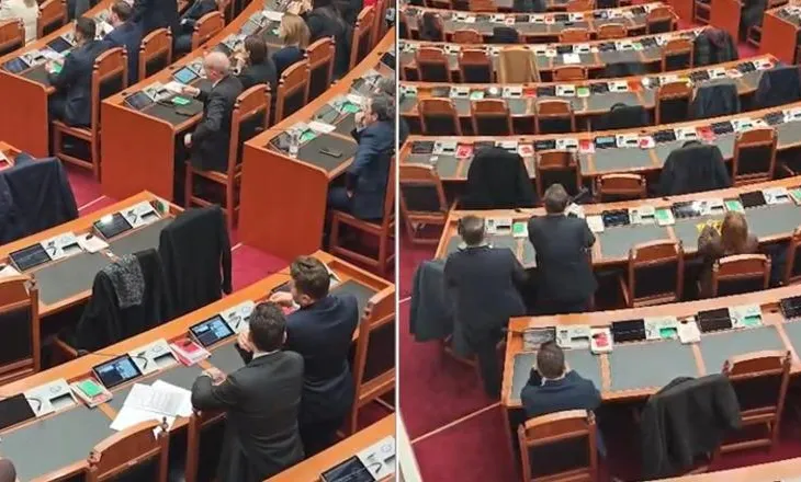VIDEO-Sesioni i ri parlamentar/ Opozita bllokon foltoren e Kuvendit, 6 deputetë nuk i bashkohen aksionit