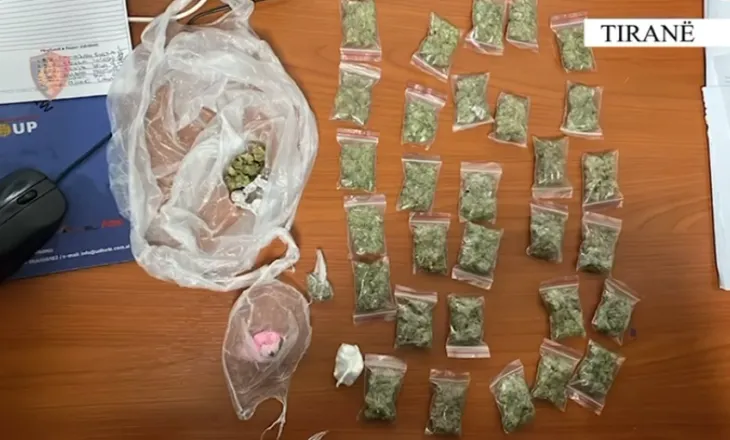 VIDEO/ Shitje droge dhe lojëra fati, arrestohen 4 persona në Tiranë