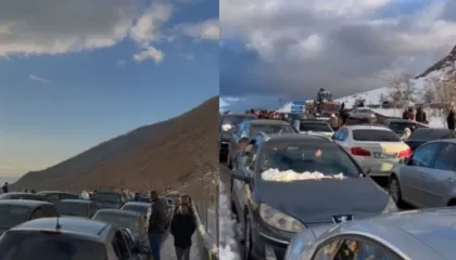 Video/ Trafik i rënduar nga Dajti në Tiranë, qindra automjete mbesin të bllokuara në rrugë