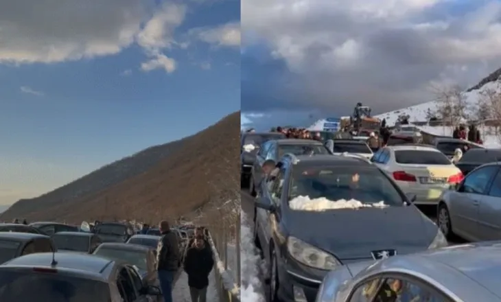 Video/ Trafik i rënduar nga Dajti në Tiranë, qindra automjete mbesin të bllokuara në rrugë