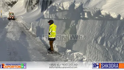 VIDEO – Zonat malore të qarkut Shkodër nën “pushtetin” e borës, trashësia arrin deri në 120 cm…