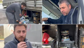 30 kamionë të bllokuar nga shembja e rrugës në Librazhd: Prej tre ditësh kemi mbetur pa bukë dhe ujë