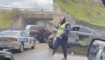 Aksident i rëndë/ Makina kthehet përmbys te Unaza e Madhe, një person dergjet në rrugë (Detaje)