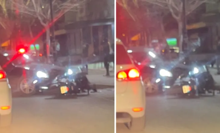 Aksident në Elbasan, makina përplas motorin, raportohet për të plagosur