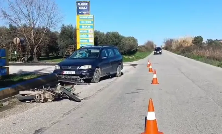 Aksidenti në Lushnjë – Berat/ Motoçikleta përplaset me veturën, një i plagosur rëndë