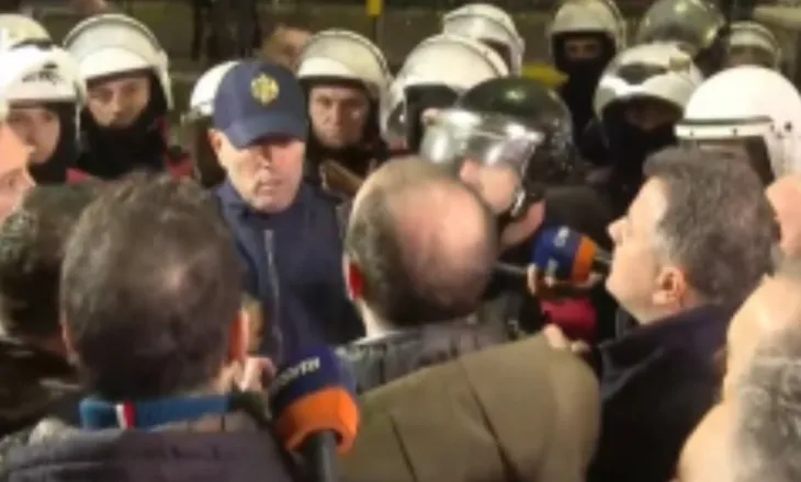 Bardhi dhe deputetët e PD përplasen me policinë: Po terrorizoni qytetarët, largohuni