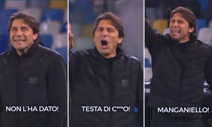Conte shpërthen ndaj arbitrit Manganiello: Shko ta shohësh në monitor, kokëtrashë…