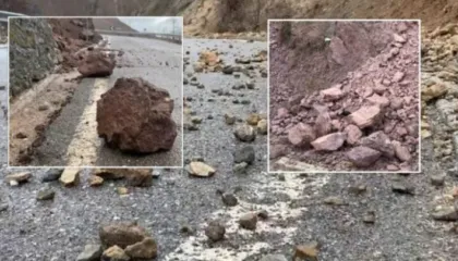 Dëmtohet edhe një tjetër rrugë, masivi i gurëve bllokon pjesërisht aksin Kukës-Bushtricë