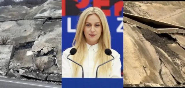 Deputetja e PD-së nxjerr videon: Çahet skarpata anësore e Rrugës së Arbrit