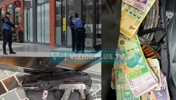 DETAJE/ 58-vjeçari qëlloi me kallash brenda bankës, mori paratë por u “kap mat” nga policia te dera