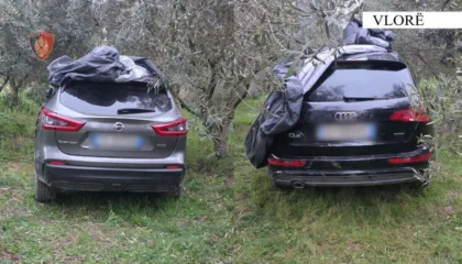 Do të përdoreshin për krime, Policia e Vlorës gjen dhe sekuestron dy makina në një ullishte në Vlorë