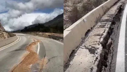 E frikshme/ Çahet rruga në aksin Kuç-Qeparo, rrezik aksidenti për shoferët
