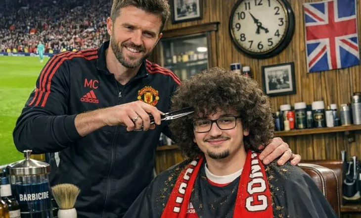 Efekti Carrick dhe… baste për flokët e tij “viralë”; tifozi i Manchester United është 90 minuta larg berberit