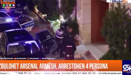 EMRAT+VIDEO – Kapet një arsenal i tërë armësh kontrabandë nga Kosova, arrestohen 4 persona…