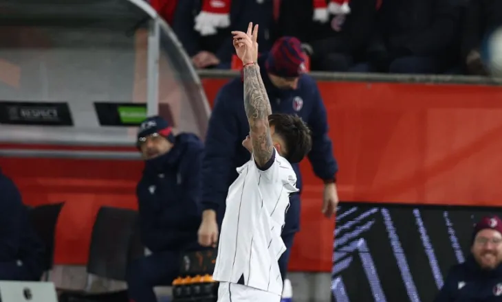 EUROPA LEAGUE, 45′ e para: Arbër Hoxha dhe Dinamo Zagreb befasohen në shtëpi, Bologna në avantazh në transfertë