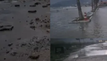 Fenomen i rrallë në Orikum: Deti ngrihet mbi 1.5 metra dhe vërshon në banesa e biznese (VIDEO)