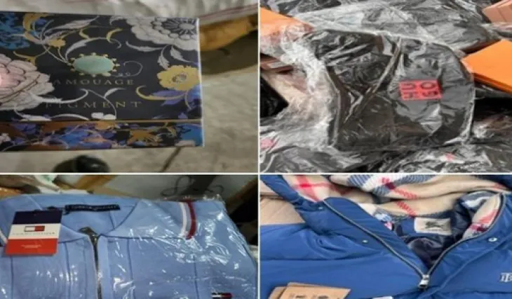 FOTO – Durrës/ Bllokohen mbi 103 mijë veshje të falsifikuara me marka të njohura