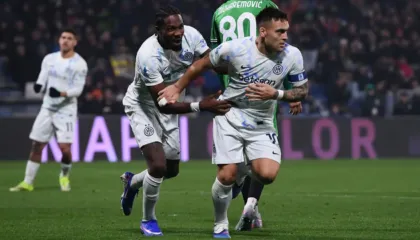FOTO/ Inter “çmonton” Sassuolo-n, “arratiset” në krye, por Chivu nuk feston: Titulli ende larg (VIDEO)