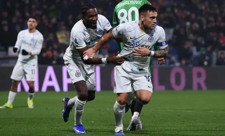 FOTO/ Inter “çmonton” Sassuolo-n, “arratiset” në krye, por Chivu nuk feston: Titulli ende larg (VIDEO)