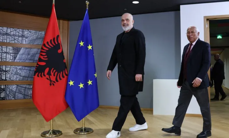 FOTO/ Rama në Bruksel, darkë informale me Presidentin e Këshillit Europian