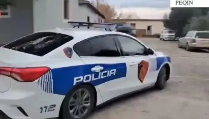 Goditi nxënësin në oborrin e shkollës, procedohet mësuesi në Peqin