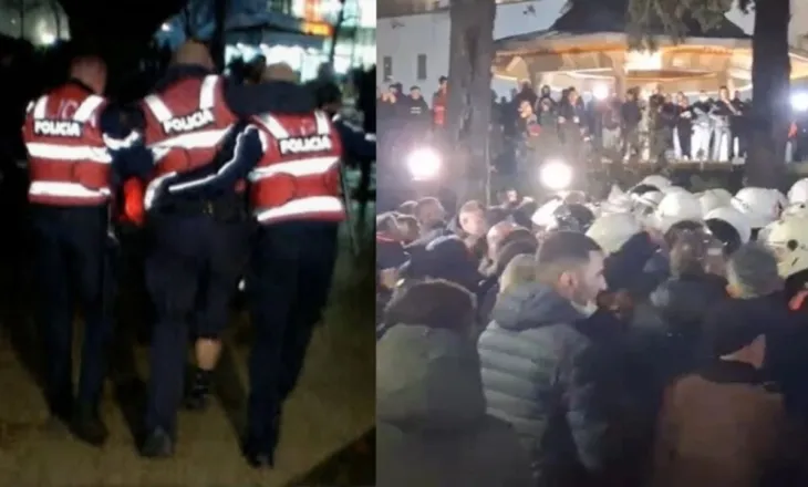Katër punonjës policie të lënduar në protestë, pësuan djegie dhe lëndime nga sendet e forta