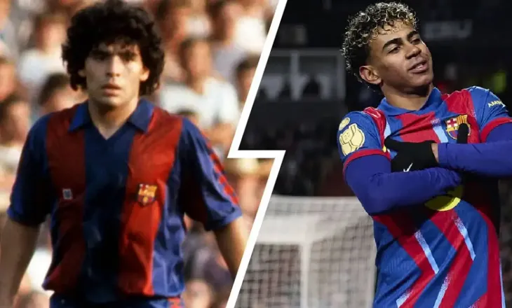 Lamine Yamal i “tregon targën” Maradonës për golat e shënuar te Barcelona