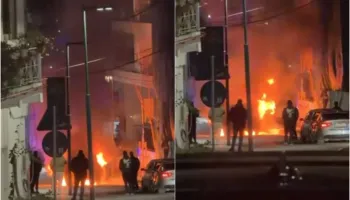 Makina përfshihet nga flakët gjatë lëvizjes, bllokohet rruga në zonën e Ujit të Ftohtë