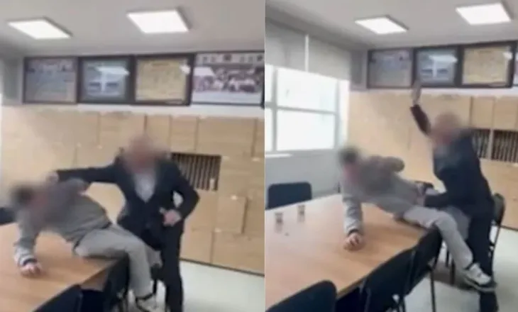 Mësuesi dhunon nxënësin, grushte dhe shkelma mes tyre: Ndalu, ndalu