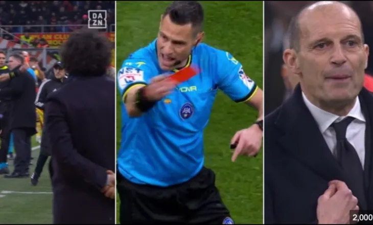 Milan, Massimiliano Allegri, 3 kartona të kuq dhe nerva të tendosura, ana ‘e flaktë’ e trajnerit kuqezi.