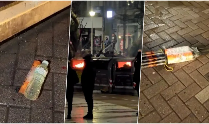 Molotovë e fishekzjarrë në tokë, protestuesit i vënë flakën koshave te Parlamenti