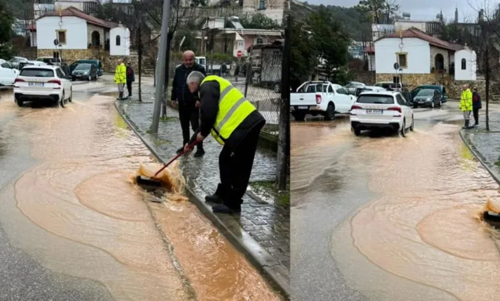 Moti i keq në Himarë/ Përrenjtë dalin nga shtrati, përmbytet Qeparoi, baltë dhe inerte në disa akse