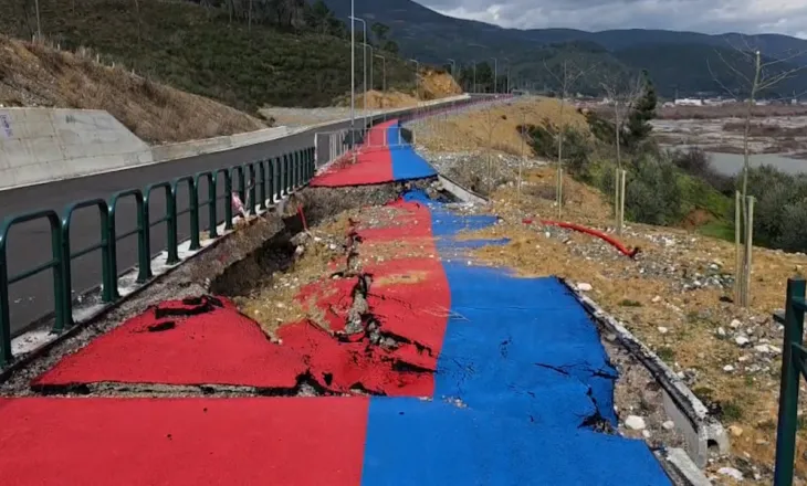 Moti i keq shemb një pjesë të rrugës së projektit të motorsportit në Elbasan