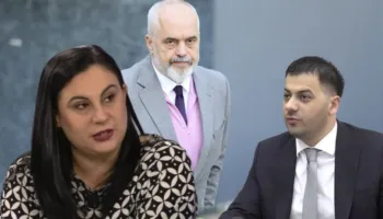 Motra e Ergys Agasit, Drejtoreshë Juridike në AKSHI, duartroket Ramën teksa prezanton Igli Tafën