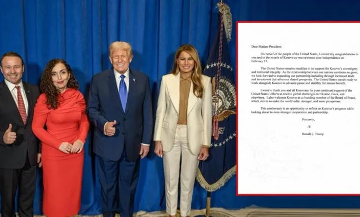 N ë prag të 18-vjetorit të Pavarësisë së Kosovës, Trump letër Osmanit: Mbështesim sovranitetin e vendit tuaj