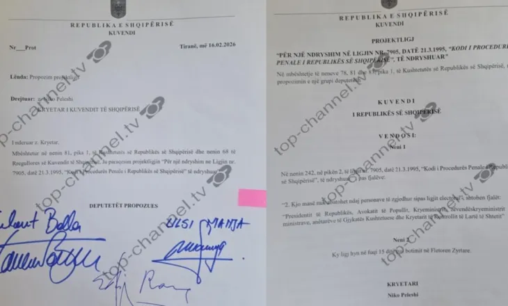 Ndalimi i pezullimit me vendim gjykate i krerëve të shtetit, zbulohet propozimi me firmat e Ramës, Ballës e Manjës: Përfshihen edhe anëtarët e Kushtetueses