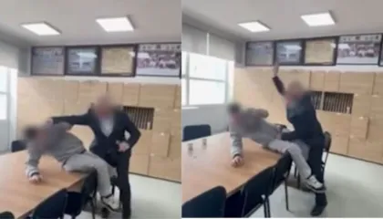 “Ndalu, ndalu”! VIDEO virale ‘trondit’ Kosovën: Grushte e shkelma mes mësuesit dhe nxënësit në Prishtinë, tjetri filmon…