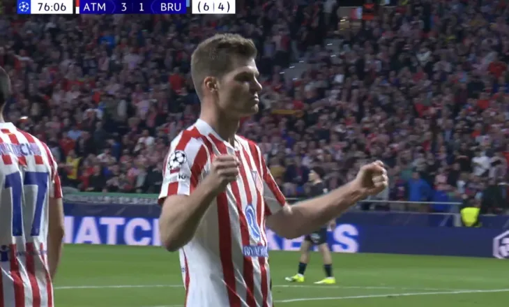 Një pjesë e dytë fantastike. Atletico Madrid nuk e llogarit Clube Brugge dhe siguron biletën për 1/16-at (video)