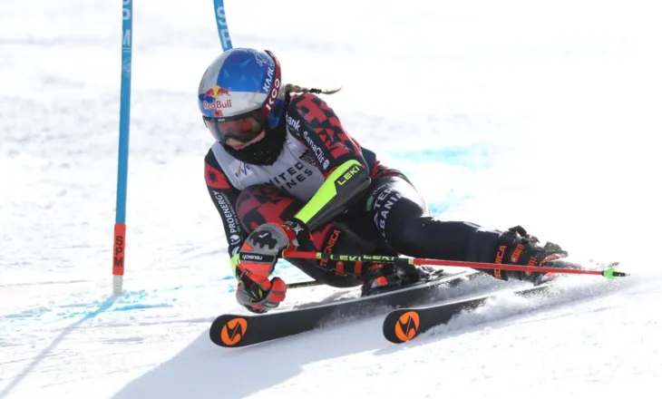 Olimpiada/ Lara Colturi shkëlqen në zbritjen e parë të sllallomit gjigand, e katërta dhe synon medalje