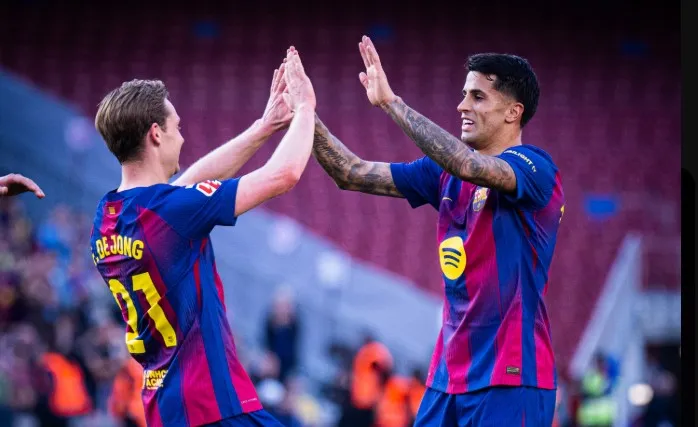 Pas disfatës të Realit, Barcelona bën detyrën ndaj Levante. Vendosin golat e 18-vjeçarit dhe De Jong (video)