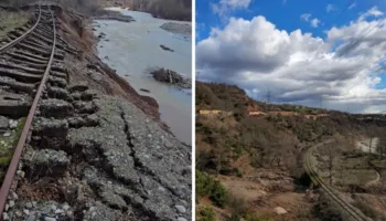 Pas segmentit rrugor në Librazhd, dëmtohen rëndë shtylla e Tensionit të Lartë dhe traseja e hekurudhës