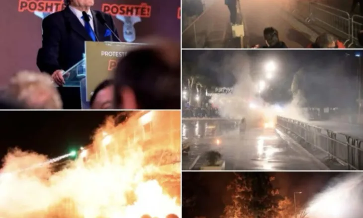 PD 3 orë protestë para Kryeministrisë, gaz lotsjellës , molotov dhe tensione, Berisha i quan protestuesit…