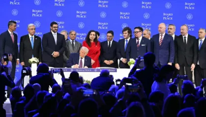 Presidentja Osmani merr pjesë në themelimin zyrtar të Bordit të Paqes në Uashington