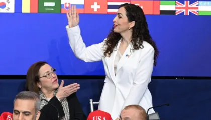 Presidentja Osmani nga Bordi i Paqes: Bashkë me Amerikën dhe aleatët për paqen..