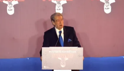 Protesta e PD-së, Berisha: BE na ka paralajmëruar për zhbërjen e rrugës sonë drejt Europës, për 13 vite jemi vjedhur