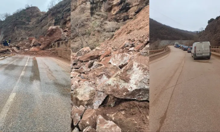 Rrëshqitja e gurëve bllokon aksin Librazhd- Qafë Thanë, mijëra automjete mbeten në trafik