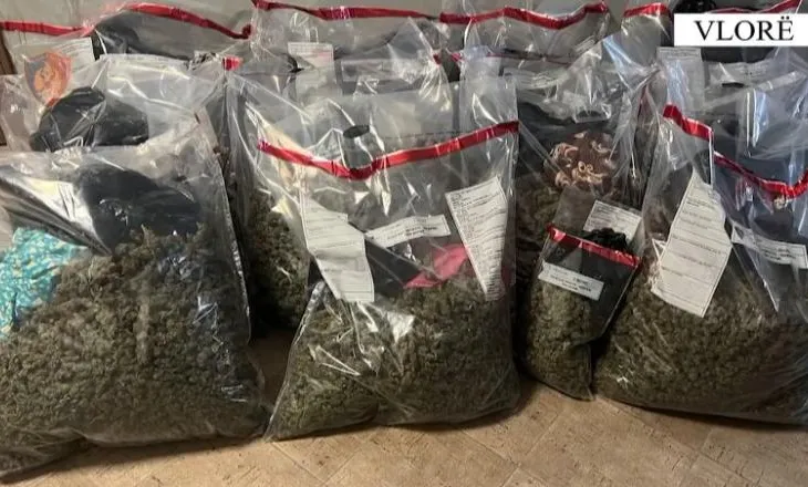 Sekuestrohen 57 kg kanabis dhe një armë zjarri në Vlorë, arrestohen dy persona (Emrat)