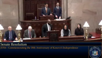 Senati i Nju-Jorkut nderon 18-vjetorin e pavarësisë së Kosovës, miraton një rezolutë