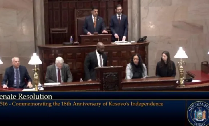 Senati i Nju-Jorkut nderon 18-vjetorin e pavarësisë së Kosovës, miraton një rezolutë